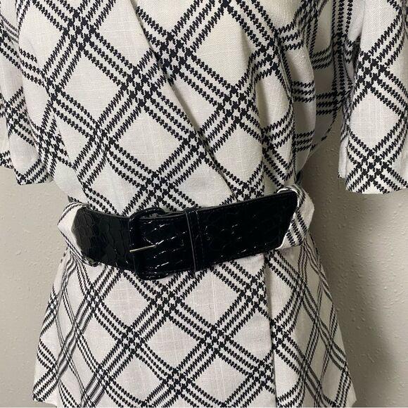 Vintage 80's MC ll One Piece Wrap Dress W/ Matching Belt Women's Size 14 - Picture 6 of 15